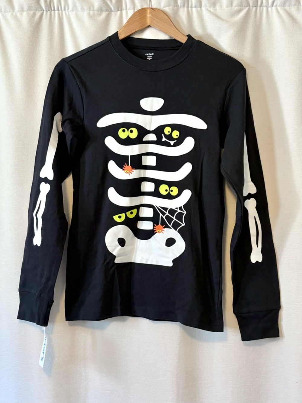NWT 100% Cotton Carter’s Matching Skeleton Halloween Pjs size S - Picture 2 of 8